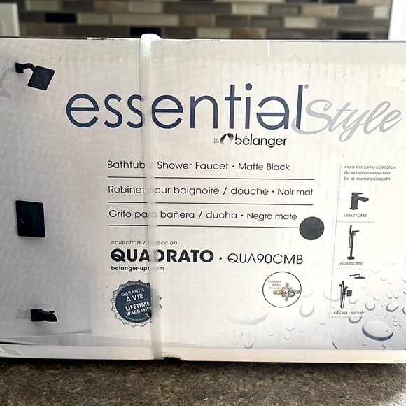 New in box matte black shower/tub faucet - Picture 1 of 2